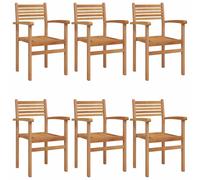 Chair Brown Solid Teak Wood Outdoor Garden Seats Patio Sitting Terrace vidaXL