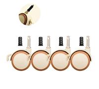 Chair Castors,Swivel Caster Wheels,Set of 4 Child Crib Rubber Cot,2-Inch Furniture Wheel,Baby Accessories,Capacity 150kg,Double,Silent,with Metal Plunger Stem M7x27mm,with Sleeve