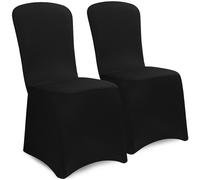 Chair Cover 2Pcs Black