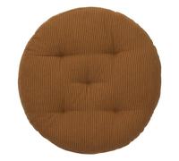Chair cover in cotton with fine stripes Caramel 45 cm
