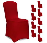 Chair cover set of 10 Bordeaux red
