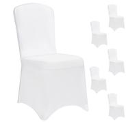 Chair cover set of 6 white OEKO-TEX®