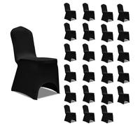 Chair Cover Stretch Black 24 pcs
