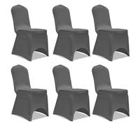 Chair Cover Stretch Black 6 pcs