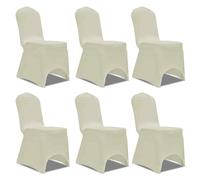 Chair Cover Stretch Cream 6 pcs UK HOT