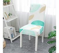Chair Covers Cream White Light Green Chair Covers for Dining Chairs Stretch Spandex Elastic Band Dining Chairs Covers,Removable Washable Dining Chair Covers,Modern Dining Room Chair Covers(Set of 2)