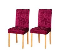 Chair covers, Crushed Velvet Dining Chair Covers,Stretch Removable Washable Dining Chair Slipcover Super Soft Protector for Seat Covers for Wedding Party Dining Room Home Decor (Color : Pink, Size : 8