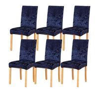 Chair covers, Crushed Velvet Dining Chair Covers,Stretch Removable Washable Dining Chair Slipcover Super Soft Protector for Seat Covers for Wedding Party Dining Room Home Decor (Color : Pink, Size : 8