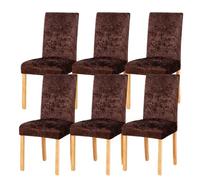 Chair covers, Crushed Velvet Dining Chair Covers,Stretch Removable Washable Dining Chair Slipcover Super Soft Protector for Seat Covers for Wedding Party Dining Room Home Decor (Color : Pink, Size : 8