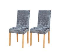 Chair covers, Crushed Velvet Dining Chair Covers,Stretch Removable Washable Dining Chair Slipcover Super Soft Protector for Seat Covers for Wedding Party Dining Room Home Decor (Color : Pink, Size : 8