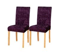 Chair covers, Crushed Velvet Dining Chair Covers,Stretch Removable Washable Dining Chair Slipcover Super Soft Protector for Seat Covers for Wedding Party Dining Room Home Decor (Color : Pink, Size : 8