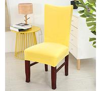 Chair Covers For Dining Chairs 4 Bright Yellow Dining Chair Covers,Stretch Chair Cover,Removable Dining Room Chair Covers Microfiber Dining Chair Slipcovers,Office Chair Cover
