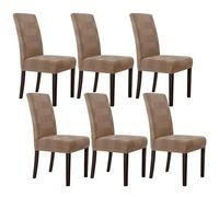 Chair Covers for Dining Room, Removable Chair Slipcover Parson Chair Protector for Kitchen Wedding, Banquet, Hotels & Ceremonies(Sand, 6)