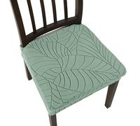 Chair Covers Green Bean Leaves Seat Covers For Dining Chairs Slipcovers Washable,Dining Room And Kitchen,For Banquet, Party, Hotel