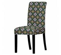 Chair Covers Purple Dark Green Dining Chair Covers Stretch Spandex Washable Reusable Dining Chairs Cover Removable Chairs Slipcovers Universal Protector for Kitchen, Party, Home Decor Set of 8