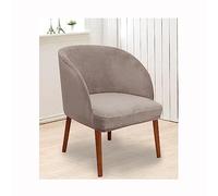 Chair Covers,Seat Covers,Curved Round Back Dining Chair Slipcovers with Arms set of 2/4/6 Stretch Velvet Dining Room Chair Cover Bar Kitchen Swivel Chair Protector for Office Counter High Stool,D,1PCS