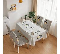 Chair Covers Slipcovers 2/4/6/8 Grey Cartoon Penguin Dining Room Chair Covers Slipcovers Set,Stretch Large Chair Slipcover, Modern Chair Cover Spandex Fabric Washable for Kitchen,Hotel,Restaurant,Home