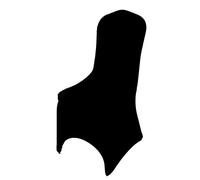 Chair Covers Spandex Universal Slipcovers Dining Chair Cover Wedding Banquet Party Arched Front (Black, 10)