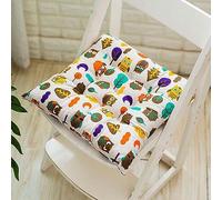 Chair Cushion, 40x40cm Grey Green Chair Seat Cushion Black Indoor/Outdoor Comfortable Pads For Kitchen Cushions