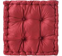 Chair Cushion for Dining Chair 16'' x 16'',Soft Velvet Square Seat Cushion with Ties Cozy Indoor Pad Cushion for Office Kitchen Dining Room(Red)