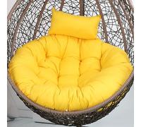Chair cushion replacement cushion for rocking chairs thick swing basket chair bench cushion soft lounge cushion for indoor and outdoor furniture yellow 110 cm