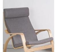 Chair Cushion Replacement For Curved Frame Armchair & Rocking Chair-poang Chair Cushion - Memory Foam Seat Cushions With Removable Linen Cover Non-Slip Design(Grey)