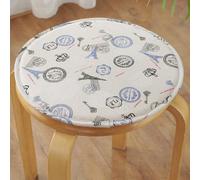 Chair Cushion Round High Stool Chair Pads with Ties Round Seat Cushion Anti-Slip Stool Pad for Stools Kitchen Chairs Pack(U23 4PCS_DIAMETER:40CM)