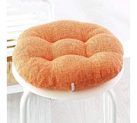 Chair Cushion Round Seat Pads, Linen Dining Cushion Thicken Solid Color Soft Comfort Cotton Floor Cushions Student Stool Patio Mats for Dining Room Office Indoor Outdoor The Car Pad