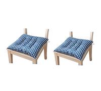Chair Cushion Seat Pads for Dining Chair Garden Kitchen Dining Chair Cushions Tie On (2 Pack) (dark blue)