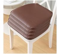 Chair Cushions for Dining Chairs Set of 4 PU Leather Waterproof Dining Chair Pads Waterproof Seat Cushion U-Shaped Chair Pads Non-Slip Mat Pad with Zipper