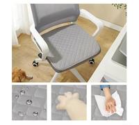 Chair Cushions for Indoor Use, 2 Pack Square Design with Non-Moving Base, Suitable for Kitchen and Office (Gray)