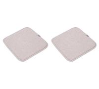 Chair Cushions Indoor Square Bar Stool Seat Cushion with Ties 12 x 12 Inch Stool Cushion Cover Barstool Cushion Seat Pad Set of 2 (12x12 inch, Light grey)