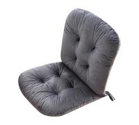 Chair Cushions with Back Seat, Back Cushion with Straps, Low Cushion, Garden Chair, for Chairs, Benches In The House and Garden (Grey)