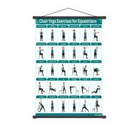 Chair Exercise Chart - Beginner Friendly 40 x 60 cm Chair Yoga Wall Poster