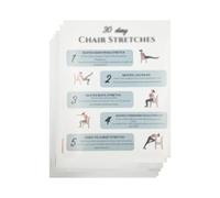 Chair Exercise Chart for Seniors, Chair Yoga Workout Poster for Seniors & Beginners, 30-Day Stretching and Gentle Seated Exercise Chart for Balance, Flexibility & Home Fitness