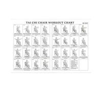 Chair Exercise Chart - Illustrated Full Body Guide, Senior Workout Poster with Clear Instructional Visuals, Boosts Daily Physical Activity Safely, Ideal for Elderly Fitness and Mobility