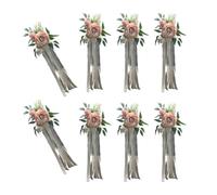 Chair Florals Embellishments for, Bean, B | Artificial Flower Arrangement for Wedding Aisle Party Supply and Ceremonies