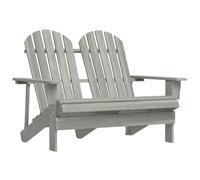 Chair Garden 2-Seater Adirondack Grey Solid Fir Wood 119.5x85.5x89.5 cm Outdoor