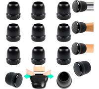 Chair Leg Covers, 16PCS Small Black Silicone Chair Leg Floor Protectors, 1 inch Chair Glides for Carpet, Furniture Sliders & Thermo-Plastic-Elastomer Combination of Chair Leg Protector (Fit 0.75-1"）