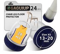 Chair Leg Floor Protectors,24 Pcs 0.75" Round Silicone Chair Leg Caps,Furniture Foot Protector,Free Moving Table Leg Covers,Stool Leg caps to Prevent Hardwood Floor Scratches and Reduce Noise