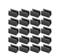 Chair Leg Protectors, 14mm Tips Foot Rail U Shaped Floor Glides Cover Protective Cap for Furniture Table Legs Non-Slip Rubber Feet(20Pcs)