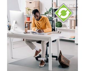 Chair Mat Clear Enhanced Polymer Rectangular 116x150cm Hard Floor Protector Eco