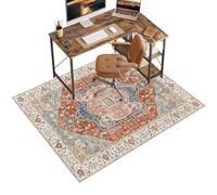 Chair Mat for Carpet Floor, 120 x 140 cm Office Chair Mat for Hardwood Floors, Multi-Purpose Carpet Protector for Home & Office, Desk Chair Mat for Rolling Chair, Anti-skidding Stop Noise Vintage Rug