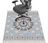 Chair Mat for Hardwood Floor,48"*36" Under Desk Mat for Rolling Computer Chair &Low Pile Carpet Floor,Anti-Slip Floor Protector for Home Office American Style