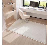 Chair Mat for Office,Non-Slip Floor Protector Low Pile Carpet for Hardwood Floor & Tile,Modern Under Desk Rug Easy-Glide Area Rug for Rolling Chair (Grey,100x120cm)