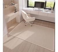 Chair Mat for Office,Non-Slip Floor Protector Low Pile Carpet for Hardwood Floor & Tile,Modern Under Desk Rug Easy-Glide Area Rug for Rolling Chair (Camel,80x100cm)