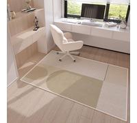 Chair Mat for Office,Non-Slip Floor Protector Low Pile Carpet for Hardwood Floor & Tile,Modern Under Desk Rug Easy-Glide Area Rug for Rolling Chair (Beige,100x120cm)