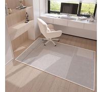 Chair Mat for Office,Non-Slip Floor Protector Low Pile Carpet for Hardwood Floor & Tile,Modern Under Desk Rug Easy-Glide Area Rug for Rolling Chair (Black,100x120cm)