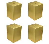 Chair or Sofa Riser,Furniture Risers,Gold Support Legs Aluminum Alloy Furniture Risers Metal Bed Raisers Solid Sofa Risers for Table Couch Chair, 4 Pcs(4.5 x 4.5 x 5cm)