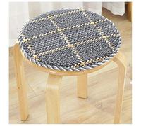 Chair Pads,Round Chair Pad With Ties, Round Stool Seat Pad, Round High Stool Chair Cushion, Soft Thicken Sponge Seat Cushion 30 * 30CM, 34 * 34CM, 40 * 40CM, 45 * 45CM(Large Check Gray,40 * 40CM)